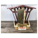 VINTAGE HAMMS BEER SIGN, ROTATING SCENE WITH CLOCK HAMM