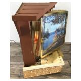 VINTAGE HAMMS BEER SIGN, ROTATING SCENE WITH CLOCK HAMM