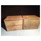 Auto-lite service parts metal cabinet and 1 other metal cabinet