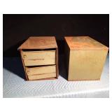 Auto-lite service parts metal cabinet and 1 other metal cabinet