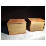 Auto-lite service parts metal cabinet and 1 other metal cabinet