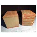 Auto-lite service parts metal cabinet and 1 other metal cabinet