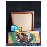 Collectables - Flare tin, Elvis tin, Fishing reels, Green Bay NFL Packer train, vintage porcelain doorknob and more