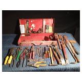 Milwaukee metal box full of tools