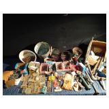 Tote of sheer pins, nails, screws, and more