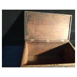 Wood box with side handles