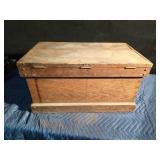 Wood box with side handles