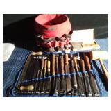 Tool bucket of vintage tools and more