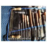 Tool bucket of vintage tools and more