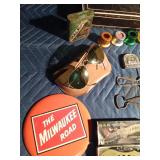 Cigar box of collectibles