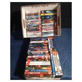 2 boxes of DVDs