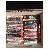 2 boxes of DVDs