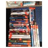 2 boxes of DVDs