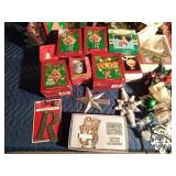Collectible ornaments, bulbs, wreath, lights, and more