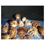 Vintage doll wigs, doll hangers and doll pillows