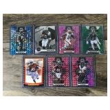 Lot of 7 Football Cards - Darius Slay Jr. - DK Metcalf - Curtis Martin and More