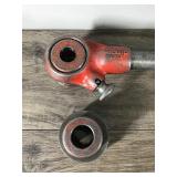 Ridgid exposed ratchet pipe threader With 2 Die Heads - 1/2” and 3/4”