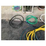 Glass Bird Bath - Planters - Hoses and Hose Reel with Hose