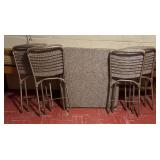 Vintage Card Table with Four Chairs by Cosco