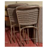 Vintage Card Table with Four Chairs by Cosco