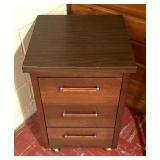 Vintage Three Drawer Side Table / Nightstand