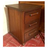 Vintage Three Drawer Side Table / Nightstand