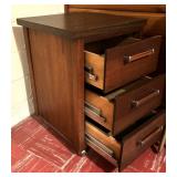 Vintage Three Drawer Side Table / Nightstand