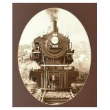 Framed Vintage Engine 328 Photographic Railroad Print