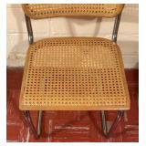 Vintage Cane Cantilever Side Chair w Chrome Frame