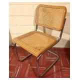 Vintage Cane Cantilever Side Chair w Chrome Frame