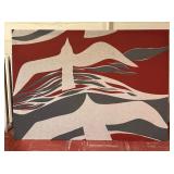 Vintage Brandon House Designs Fabric Wall Hanging by Nancy Akers