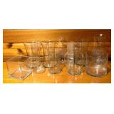 Variety of Clear Glass Vases