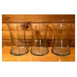 Variety of Clear Glass Vases