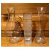 Variety of Clear Glass Vases
