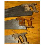 Three Vintage Hand Saws