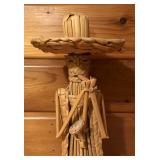 Vintage Mexican Woven Straw Folk Art Decor
