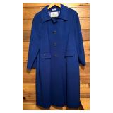 Cobalt Blue Abrechts Sycamore 100% Wool Coat