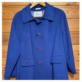 Cobalt Blue Abrechts Sycamore 100% Wool Coat