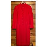 Radiant Red Ultra Fina 100% Wool Coat by Mr. Fred