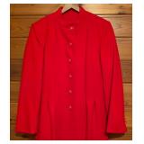 Radiant Red Ultra Fina 100% Wool Coat by Mr. Fred