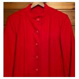 Radiant Red Ultra Fina 100% Wool Coat by Mr. Fred