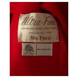 Radiant Red Ultra Fina 100% Wool Coat by Mr. Fred