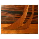 Mid Century Wooden Sailboat Motif Wall Decor