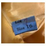 Fancy Vintage Yellow Dress with Beautiful Bow Accent