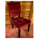 Maroon Upholstered Accent Chair
