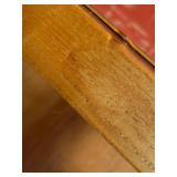 Mid Century Glass Top Accent Table