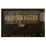 Classy Black Kristen Blake Size 20W Coat