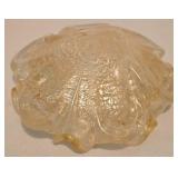 Vintage Murano Glass Ashtray with Double Ruffled Edge