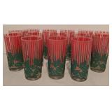 Set of Vintage Washington Glass Holiday Tumblers