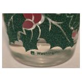 Set of Vintage Washington Glass Holiday Tumblers